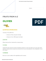Olives Nutrition Information & Storage Information