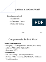 15-583:algorithms in The Real World: Data Compression I - Introduction - Information Theory - Probability Coding