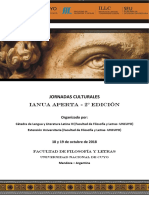 Circular Jornadas Culturales IANUA APERTA-2° Edición