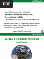 Europa Diversidade Natural Do Continente