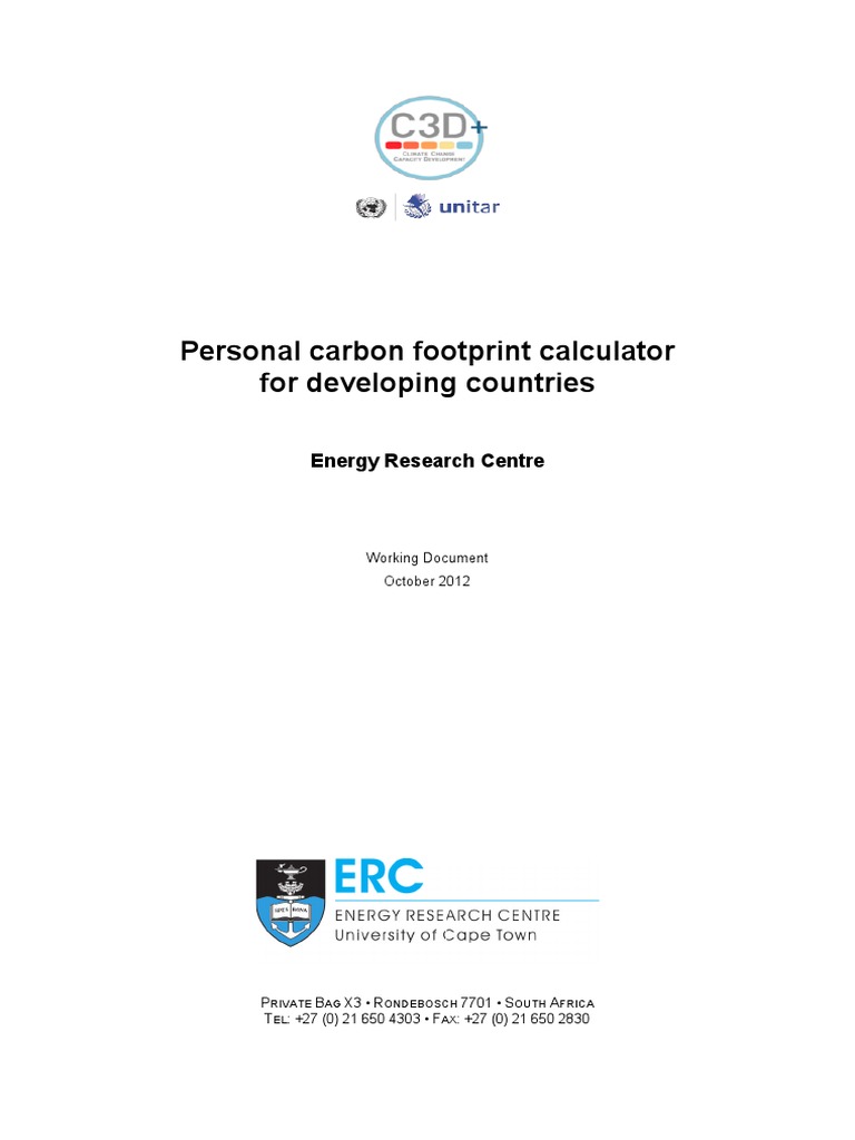 Personal Carbon Footprint Calculator Documentation PDF | PDF | Carbon ...