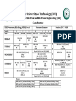 Islamic University of Technology (IUT) : Department of Electrical and Electronic Engineering (EEE) Class Routine