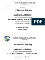 Certificate of Training: Raymond L. Marcos