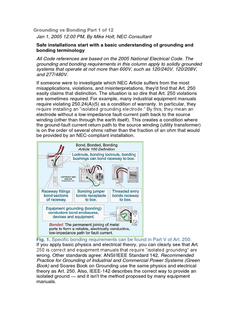 Grounding Vs Bonding Part (112) of 12 PDF Electrical Wiring