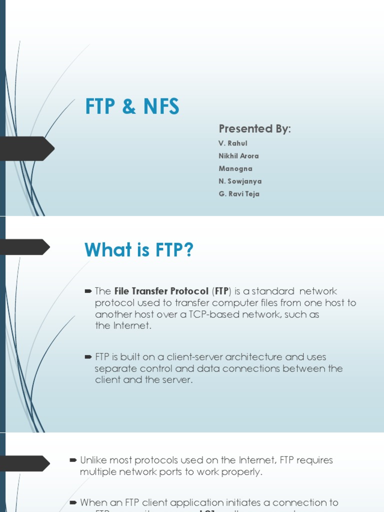Is FTP better than NFS?