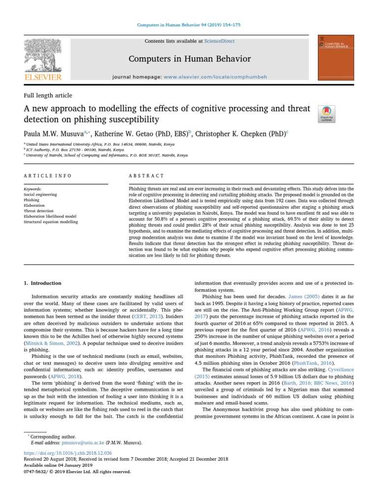 A New Approach To Modelling The Effects of Cognitive Processing and ...