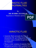 Amniotic Fluid & Its Abnormalities