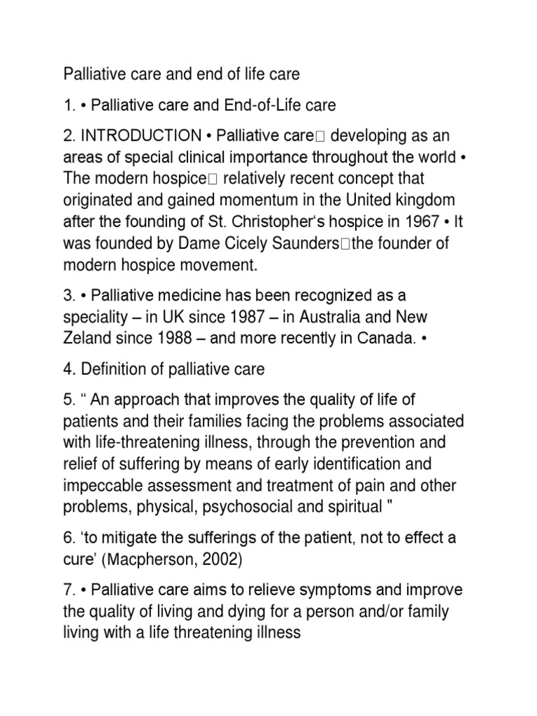 Understanding Palliative and End-of-Life Care | PDF | Palliative Care ...