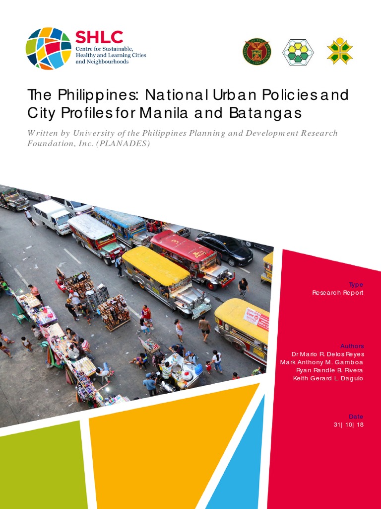Full Report The Philippines National Urban Policies And City Profiles For Manila And Batangas Pdf Economic Development Economics