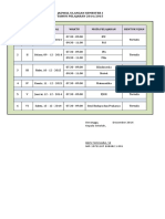 Jadwal Ulangan Smester I 2015