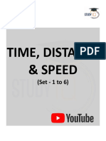 Time, Distance & Speed: (Set - 1 To 6)