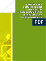 Manual para Comunicadores y Periodistas Sobre La Primera Infancia