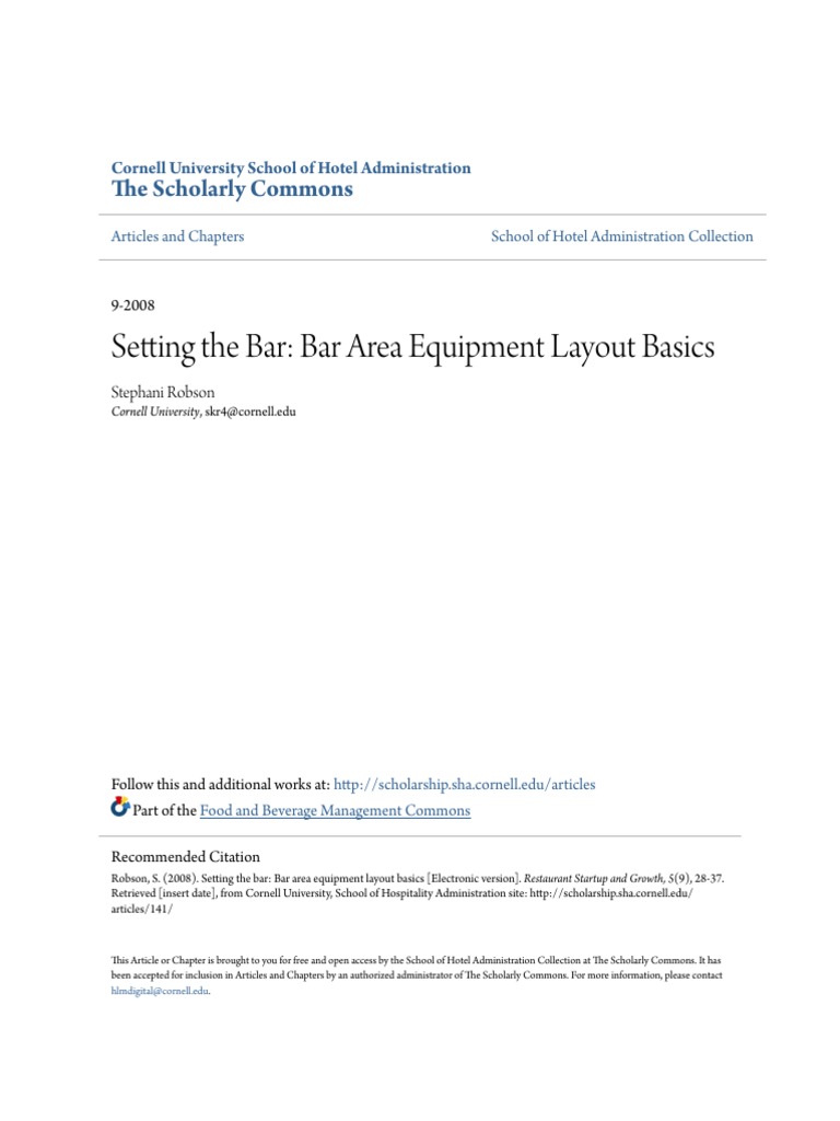 Bar Equipment Layout Essentials | PDF | Bar | Martini (Cocktail)