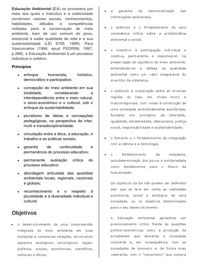 Fundamentos da Educação Ambiental | PDF | Ambiente natural | Indústrias