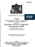 Treaty Regarding The Boundary Between Tanganyika and Ruanda-Urundi - 22 November 1934