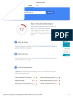 Primera Prueba de Velocidad de Un Sitio Web