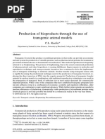 Production of Bioproducts Through The Use of Transgenic Animal Models