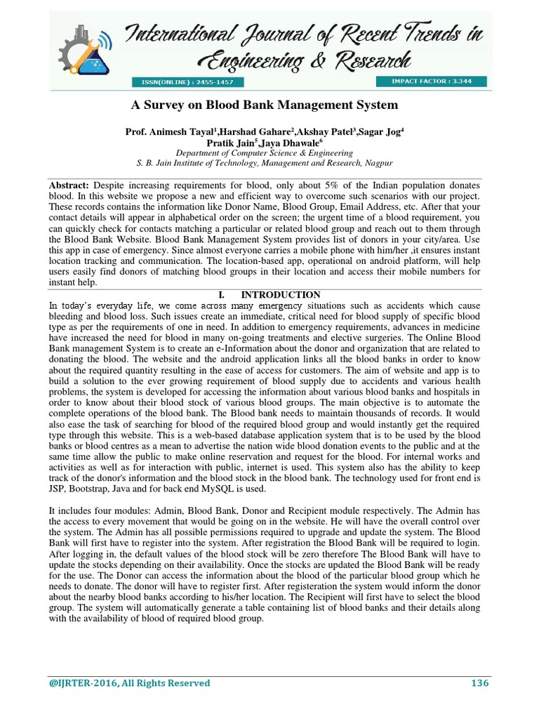 Blood Bank Management System Overview Pdf Blood Donation Web