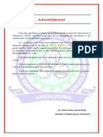 Acknowledgement: Department of Mechanical, JIEMS, Akkalkuwa