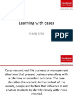 Learning With Cases: MBAB 5P06