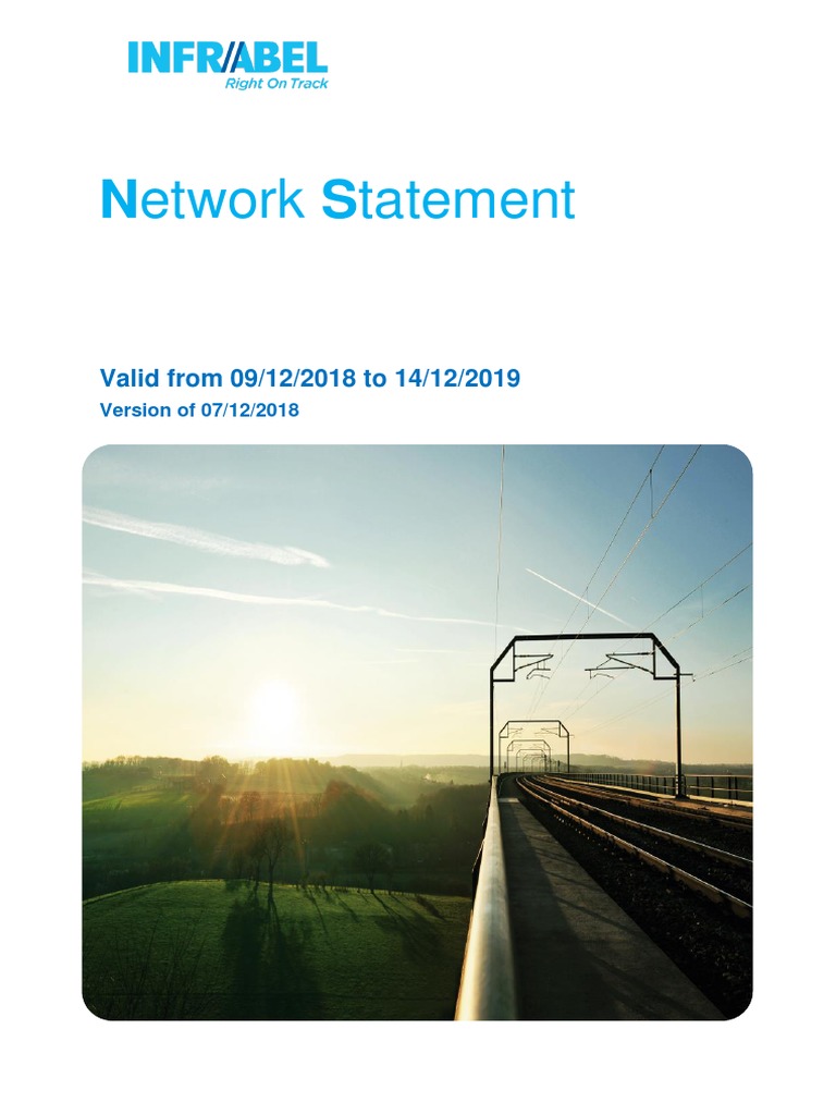 Infrabel Network Statement 2019 | PDF | Rail Transport | European Union