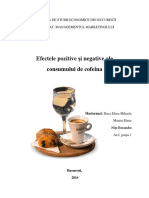 Efectele Pozitive Şi Negative Ale Consumului de Cofeina