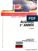 François Liret Dominique Martinais - Algèbre 1re Année - Cours Et Exercices Avec Solutions-Dunod (Juin 2003)