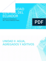 Agua, Agregados y Aditivos