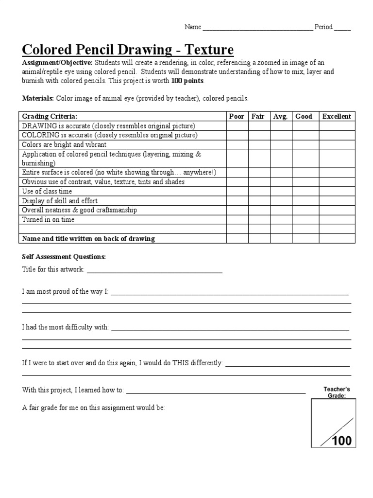 Animal Eyes Rubric | PDF