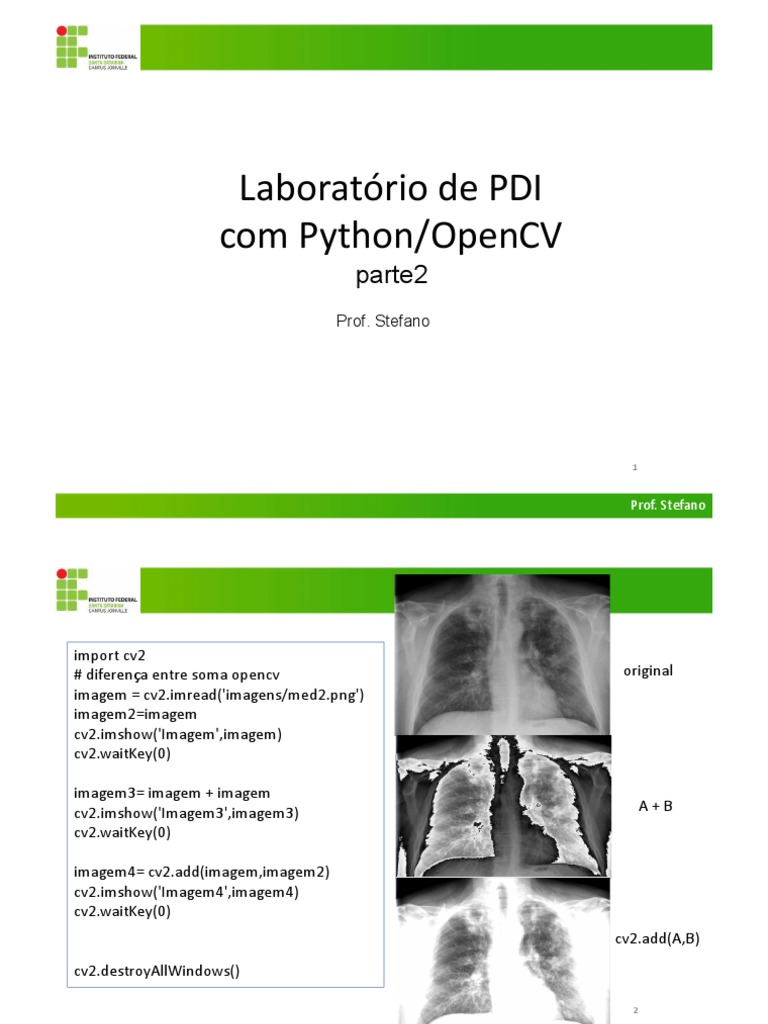 Manipulação de Imagens com OpenCV e Python | PDF | Python (linguagem de ...