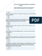 Ejercicios de Razonamiento Numérico 2018