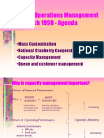 B7801: Operations Management 27 March 1998 - Agenda
