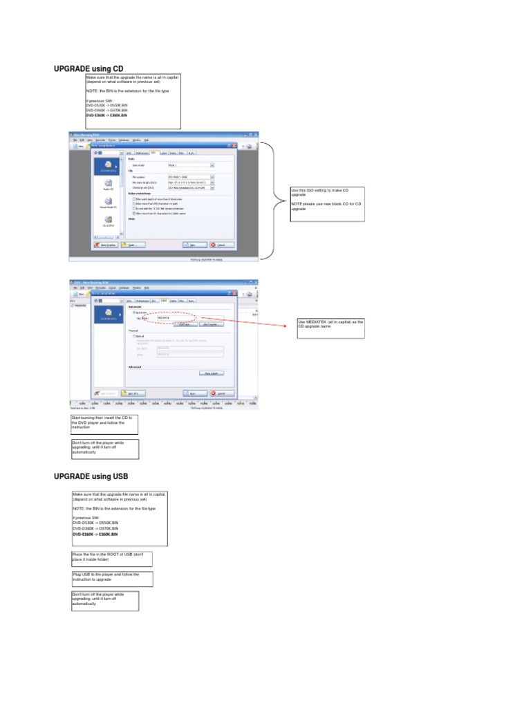 CD and USB Upgrade Instructions | PDF