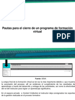Pautas para Cierre de Un Programa Virtual PDF