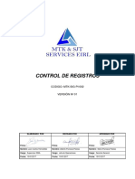 MTK-SIG-PI-002 Control de Registros