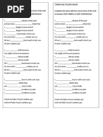 Activity With Song - Past Simple - Past Continuous