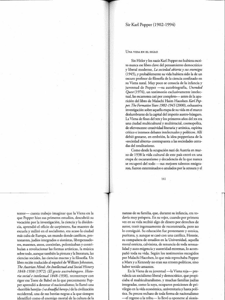 La Llamada de La Tribu - Karl Popper PDF | PDF