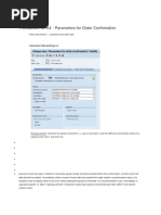 Transaction OPK4 - Parameters For Order Confirmation