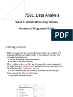 BUSO 758L: Data Analysis: Week 3: Visualization Using Tableau Homework Assignment Guide