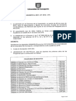 Decreto UDEC - Aranceles de Postgrado