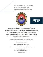 Optimización del transporte público en el Cono Sur Este de Arequipa