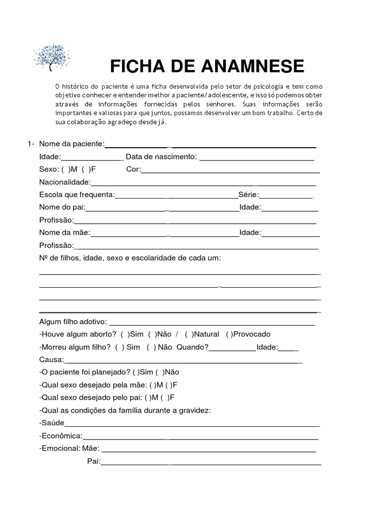 Anamnese Completa Adulto, PDF, Relação sexual