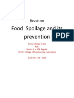 Food Spoilage and Its Prevention: Report On