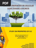 Study On Properties of Cellular Light Weight Concrete