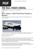 How Airbus's A380 Went From Wonder To Blunder - WSJ PDF