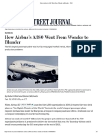 How Airbus's A380 Went From Wonder To Blunder - WSJ PDF