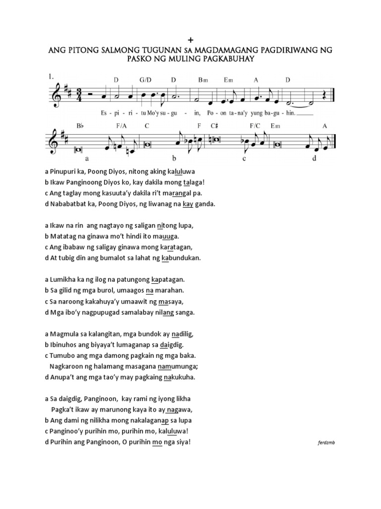 7 Salmo Magdamagang Pagdiriwang Complete Ferdzmbmmxviii PDF | PDF