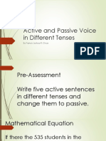Active and Passive Voice in Different Tenses