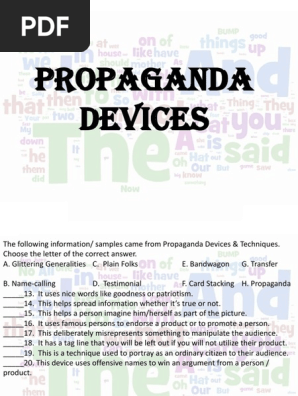 Propaganda Pdf Advertising Communication