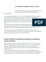 Model Pembelajaran SENTRA Pendidikan Anak Usia Dini PDF